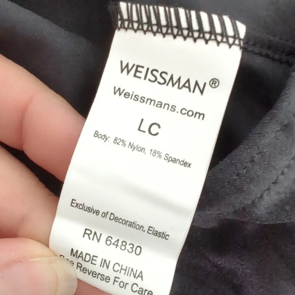 Weissman Dancewear Girls Dance Costume Ballet Leotard Bodysuit Black Blue LC‎ 14